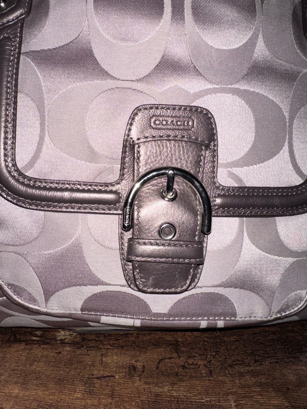 Coach Campbell Signature Metallic Belle Carryall shoulder bag - Picture 3 of 16